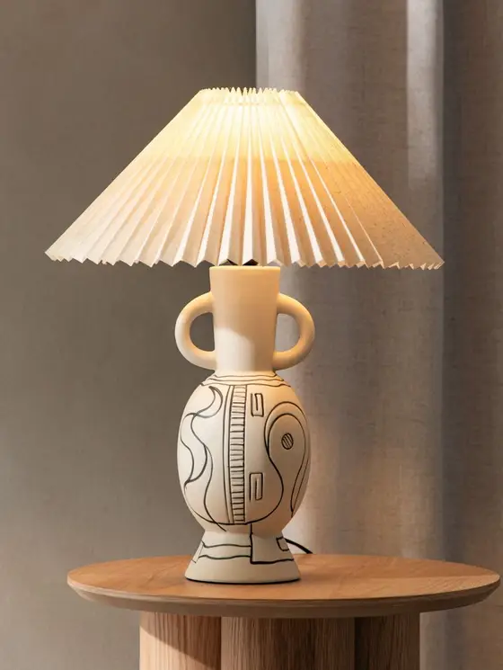 Lampa stołowa TETA ceramiczna 35,5x35,5x44 cm