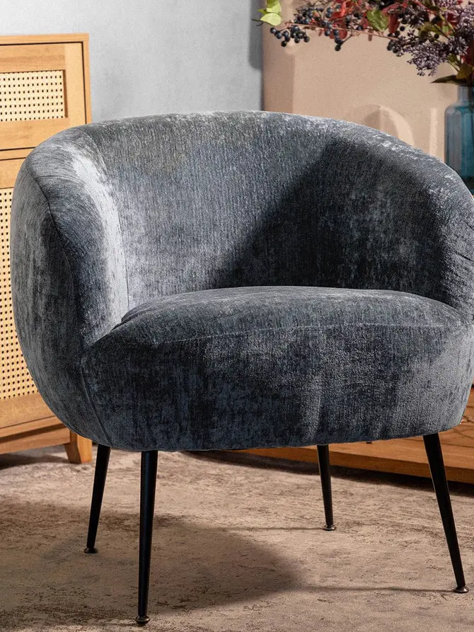Fotel PALLSTOL szenilowy ciemnoszary 72x70x74cm