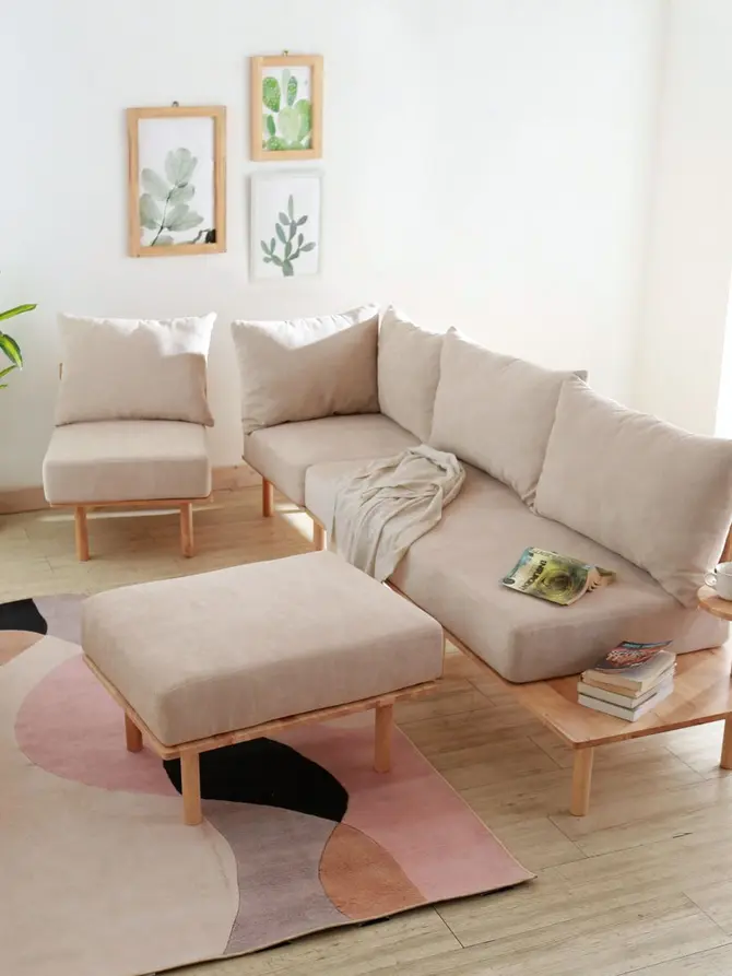 Sofa SERI 2-osobowa beżowa 180x76x75 cm