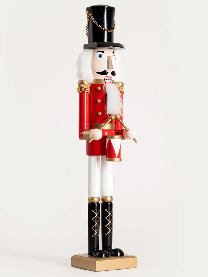 Figurka NUTCRACKER dziadek do orzechów z bębenkiem 50 cm