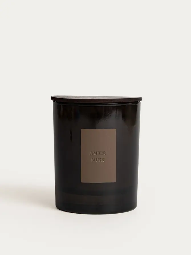 Świeca sojowa URBAN LEATHER Amber Musk 200 g
