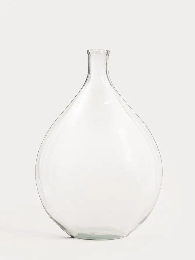 Wazon LUKI duży okrągły ze szkła z recyklingu 5,5x50 cm