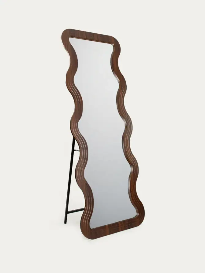 Lustro OREL drewniane faliste 60x160 cm