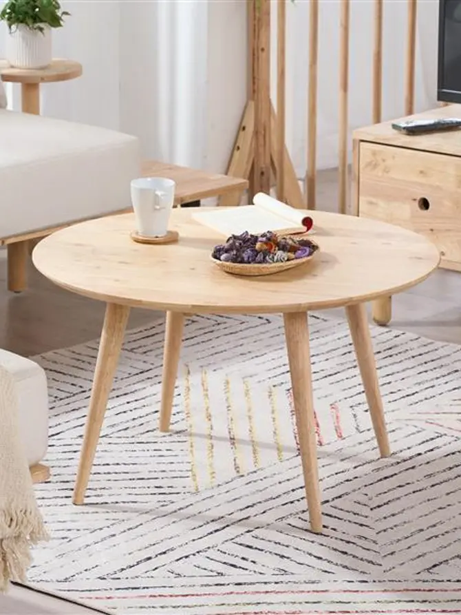 Stolik kawowy ANGU naturalny 75x75x43 cm