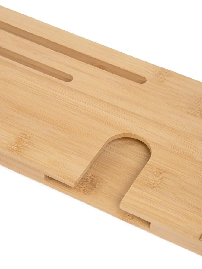 Półka na wannę KONA drewniana naturalna 70x16x4 cm