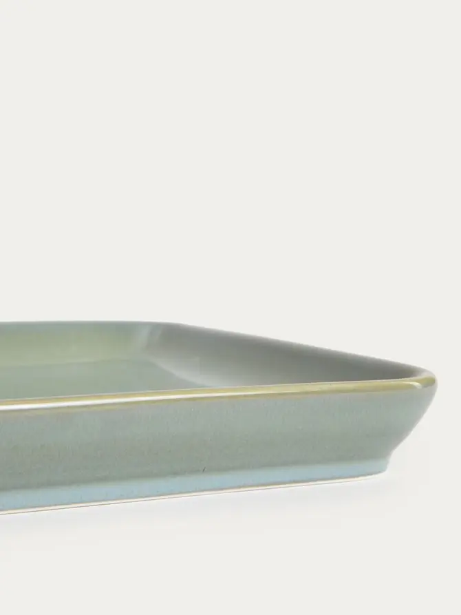 Talerz OKINAWA do serwowania sushi turkusowy 41x22 cm