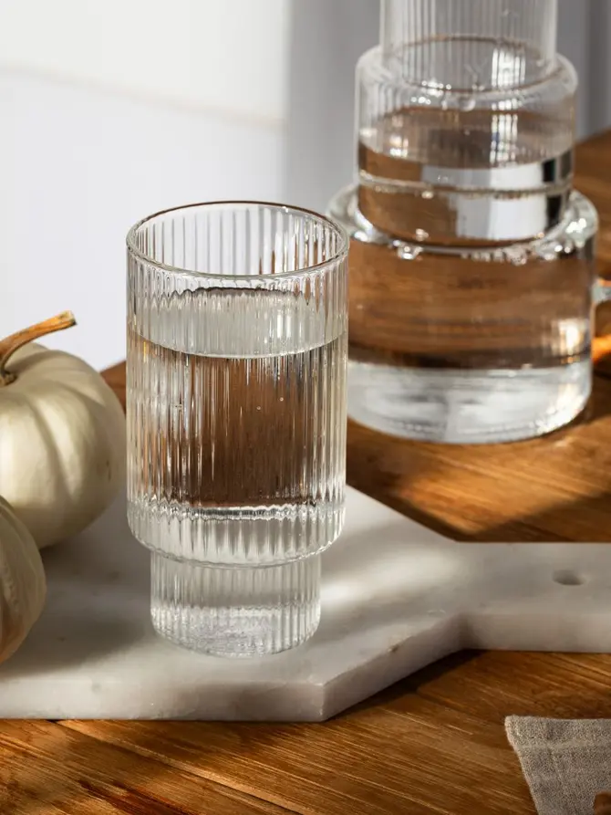 Szklanka LYNNASO piętrowana transparentna wysoka, 3 szt. 0,3 l