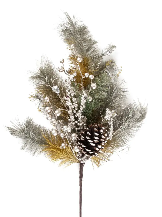 Gałązka złota z szyszką CONE 76 cm XM19 944066