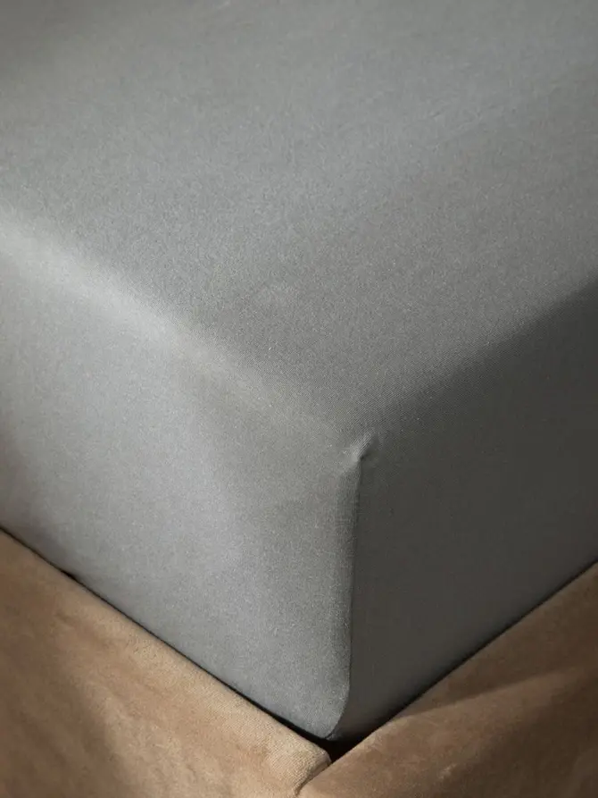 Prześcieradło PELLY jersey szare PREMIUM 140x200 cm