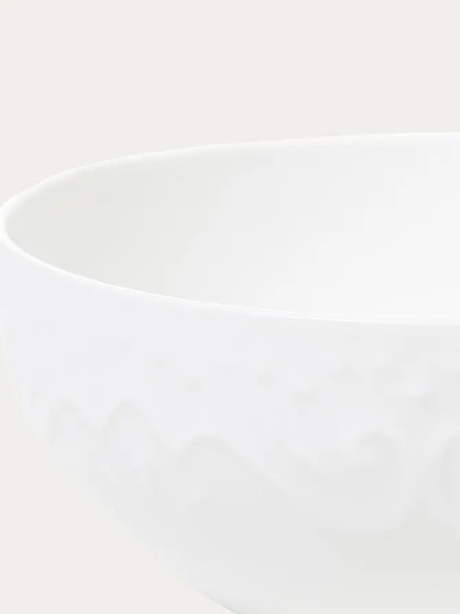 Miska SYLIA biała z ornamentem 15 cm
