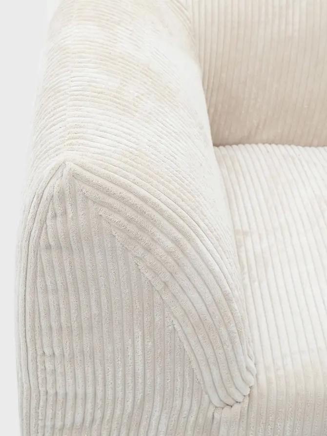 Sofa modułowa SVELA 3-osobowa beżowa piankowa sztruksowa 225x80x60,5 cm