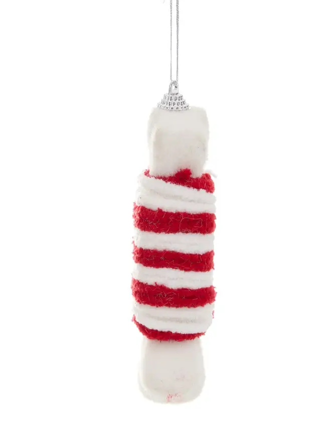 Zawieszka TWINKLE cukierek biało- czerwony 14 cm