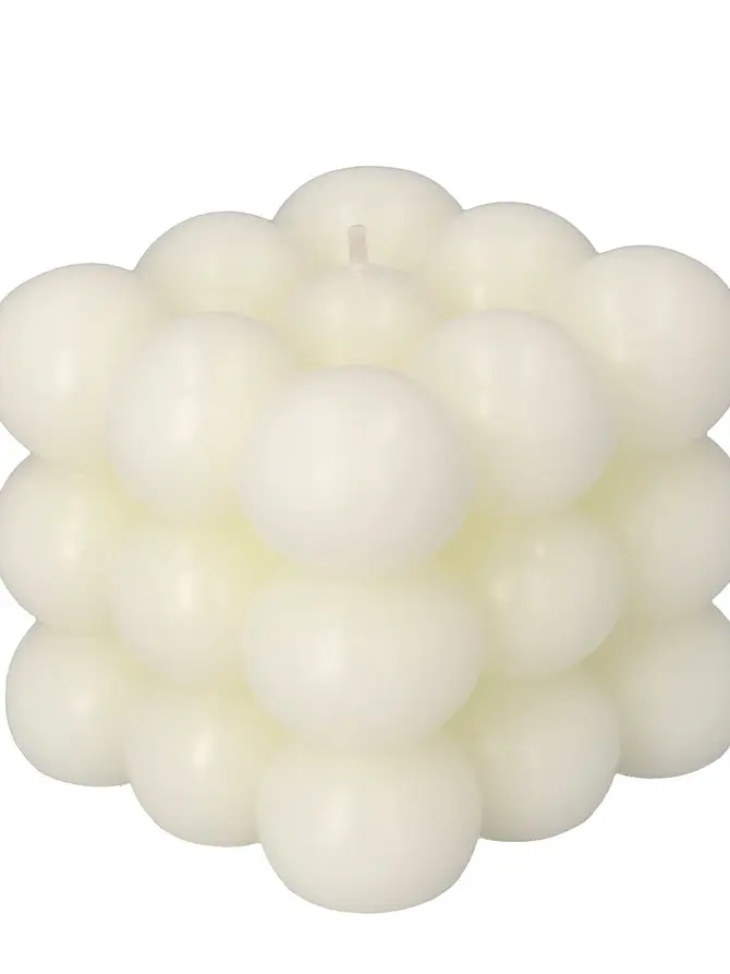 Świeca BUBBLE ecru 10x10x10 cm