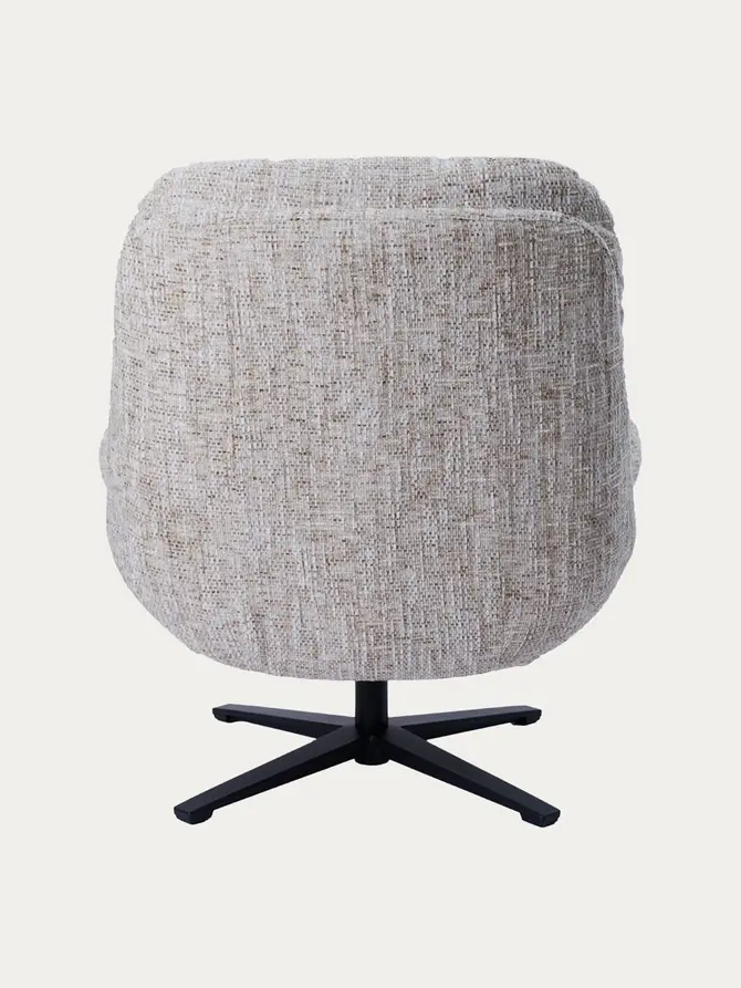 Fotel LUNARO obrotowy beżowo-szary 76x83x91 cm