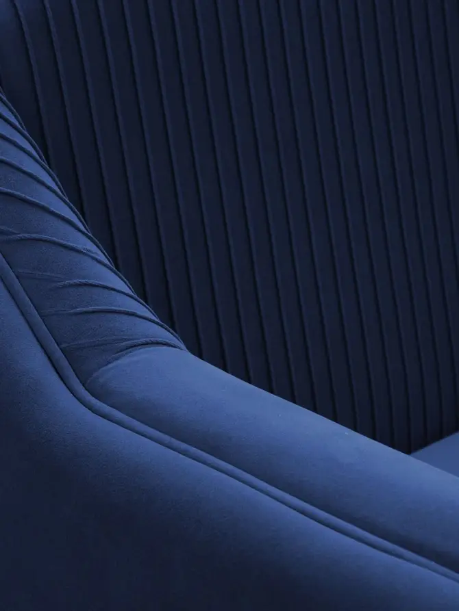 Sofa AVANT sofa 2-osobowa, welurowa granatowa 127x82x81.5 cm