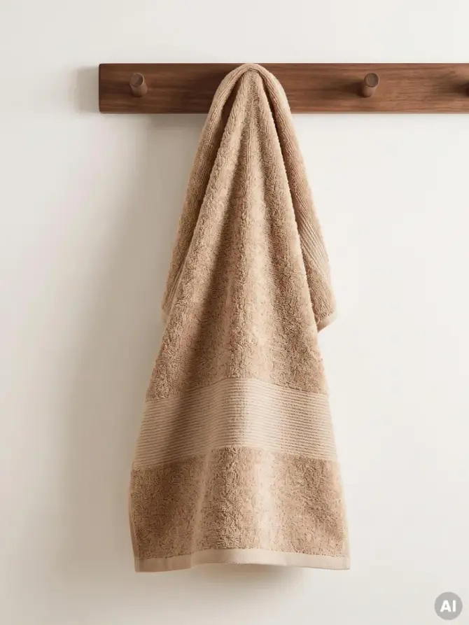 Ręcznik BAMBOO beżowy z domieszką bambusa 70x130 cm
