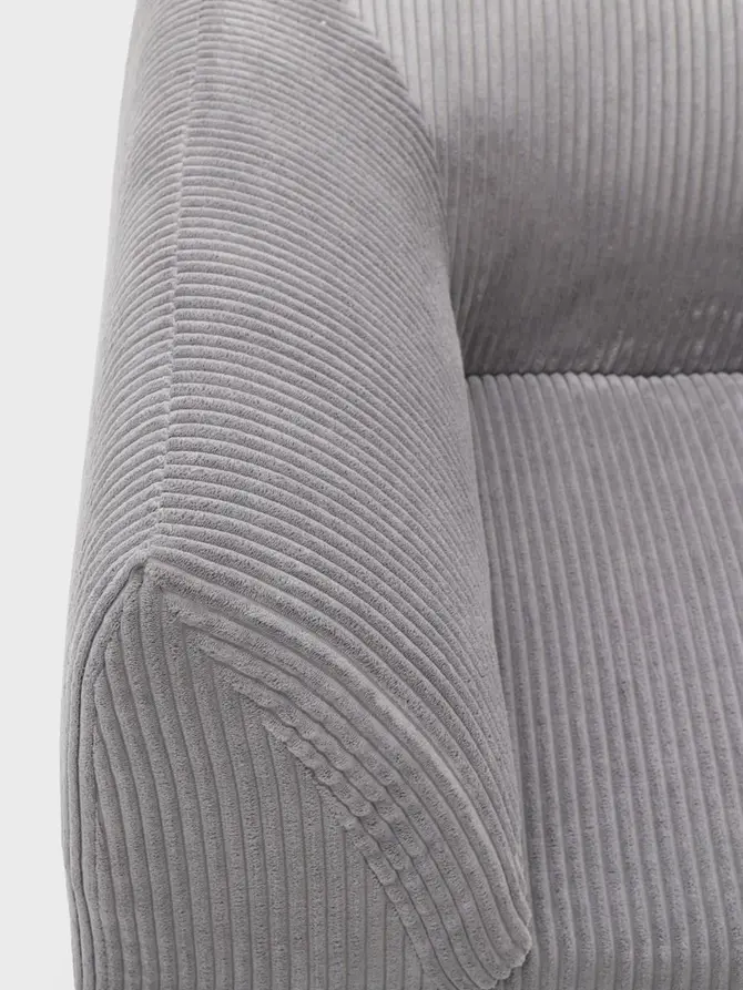 Sofa modułowa SVELA 2-osobowa szara piankowa sztruksowa 161x80x60,5 cm