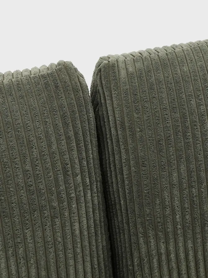 Sofa modułowa SVELA 2-osobowa oliwkowa piankowa sztruksowa 161x80x60,5 cm