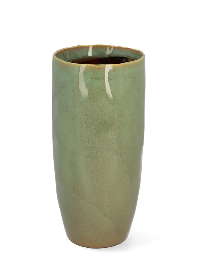 Wazon RONA ceramiczny zielony 10x10x24 cm
