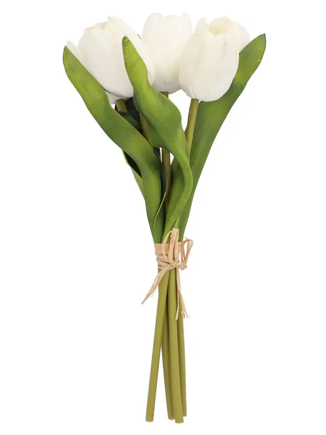 Kwiaty LITEN sztuczne tulipany białe 30 cm