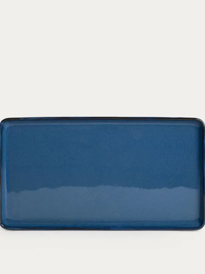 Talerz OKINAWA do serwowania sushi granatowy 41x22 cm