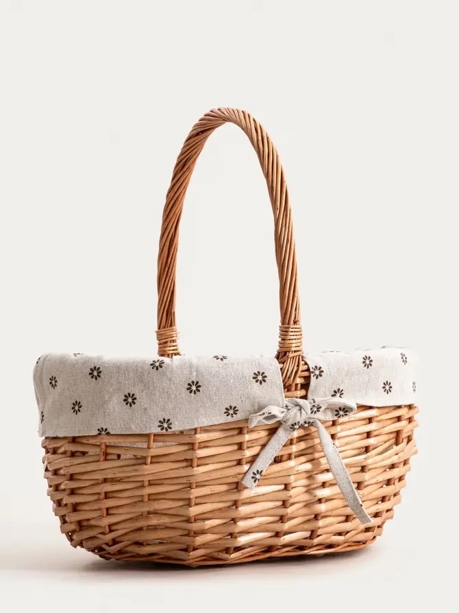 Koszyk NORSO z rączką naturalny 38 cm