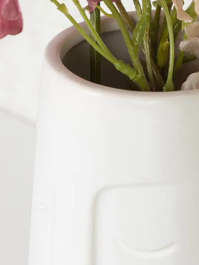 Wazon CERGY ceramiczny biały 13,5x26 cm