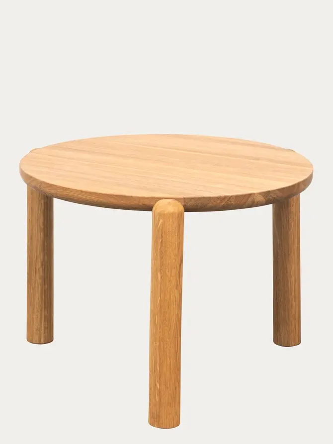 Stolik kawowy DELICIA drewniany dębowy naturalny 60x60x40 cm