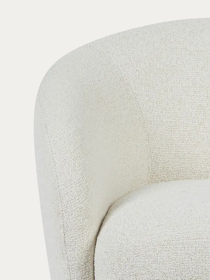 Fotel MARVELLO obrotowy ecru 76x73x66 cm