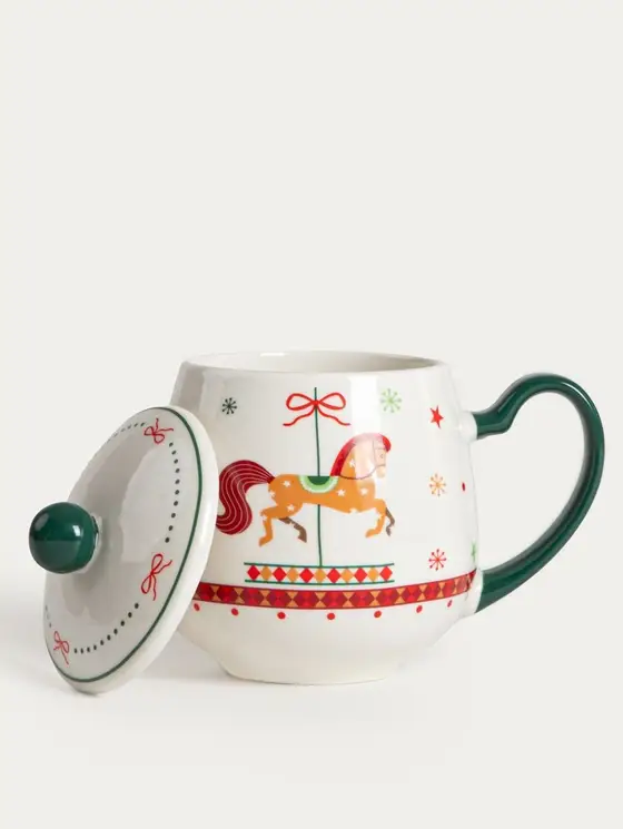 Kubek MURTI porcelanowy z konikami 0,3 l