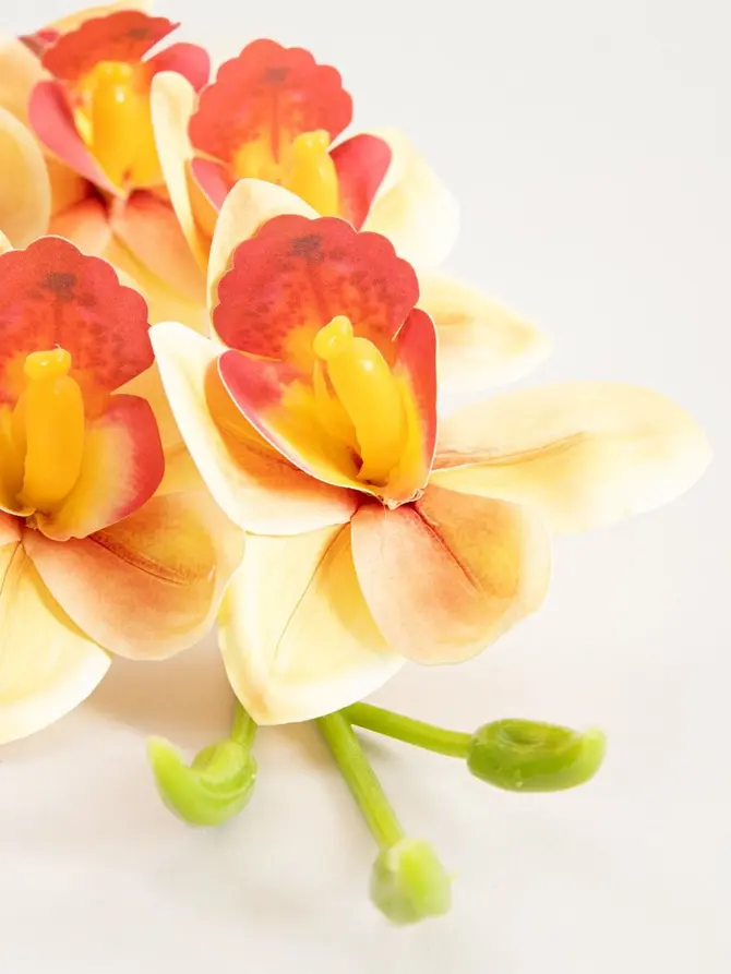 Gałązka sztuczna ORKID orchidea żółta 109 cm