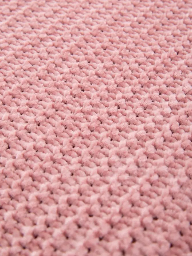 Koc CHENILLE szenilowy różowy 130x170 cm