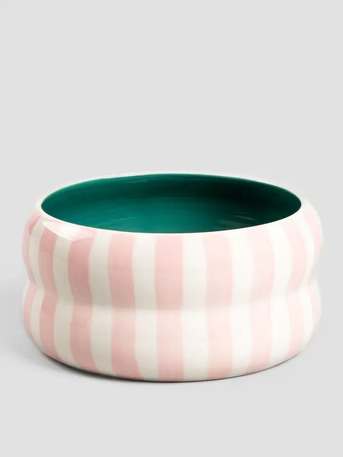 Miska BITTI w paski różowa 14 cm