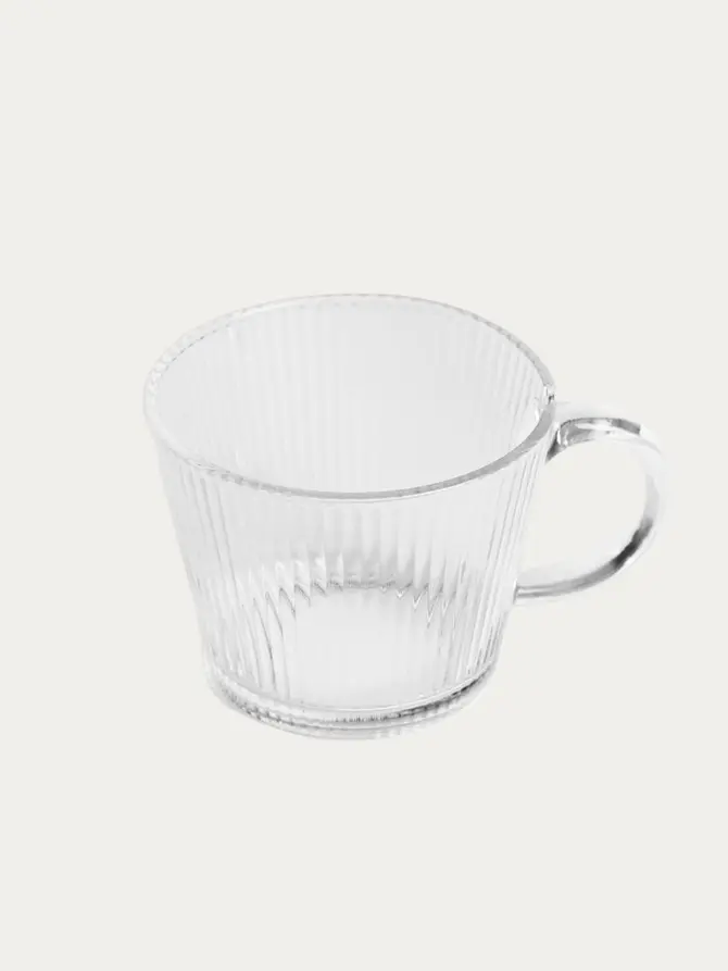 Zestaw filiżanek GLASSICO szklanych ryflowanych, 2 szt. 0,42 l