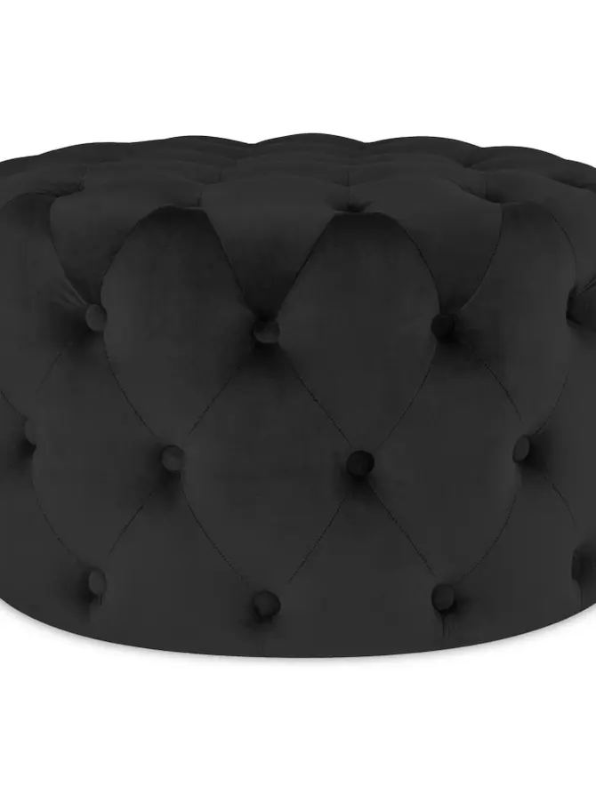 Pufa pikowana czarna ALESSIA 50x35 cm AW21 951200
