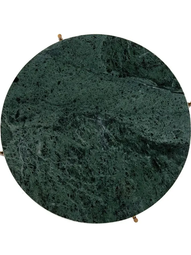 Stolik MARBLE z naturalnego marmuru zielony 42x42x45 cm