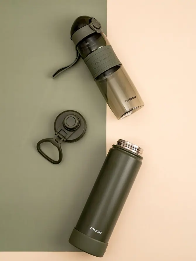 Butelka bidon POPPIE khaki 600 ml