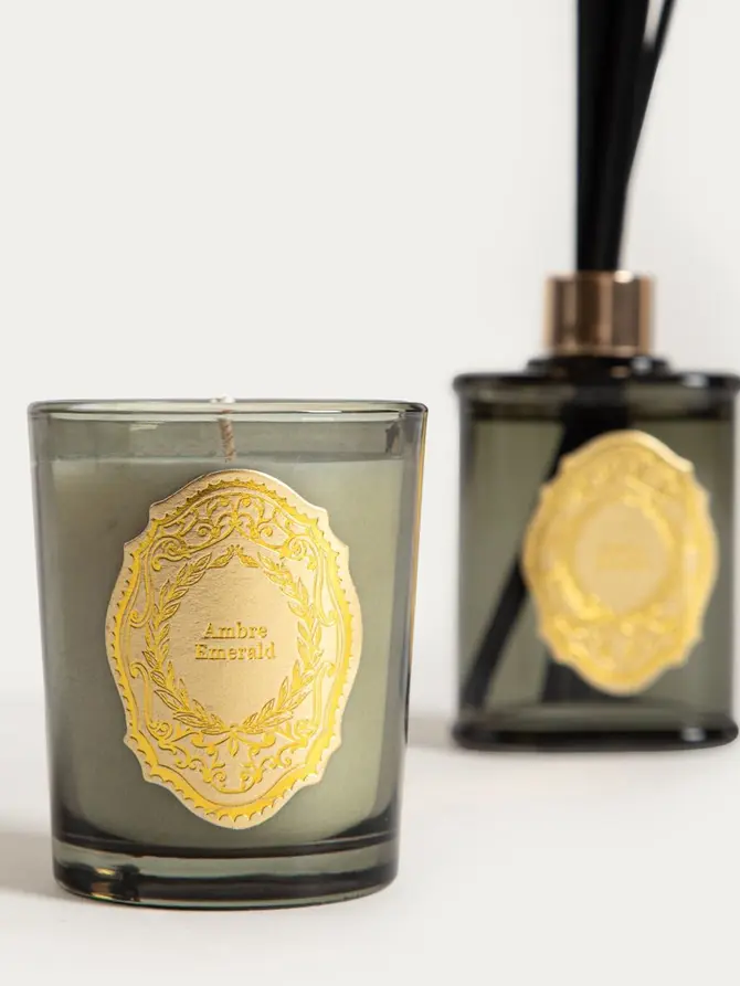 Zestaw zapachowy ORNAMENTS Ambre Emerald 70 g + 50 ml