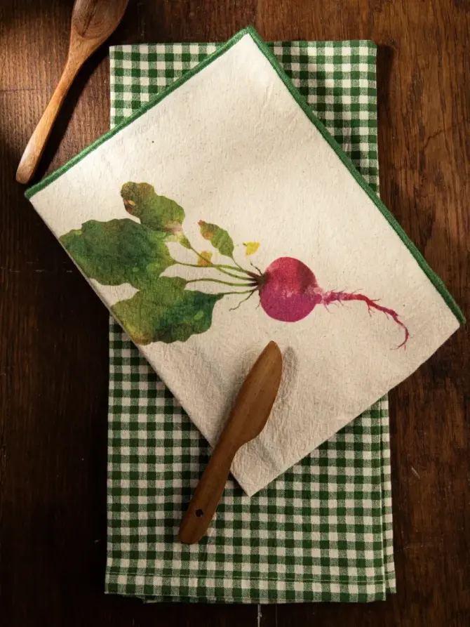 Zestaw ścierek kuchennych SKORD bawełnianych ze wzorem buraka 2*45x65 cm