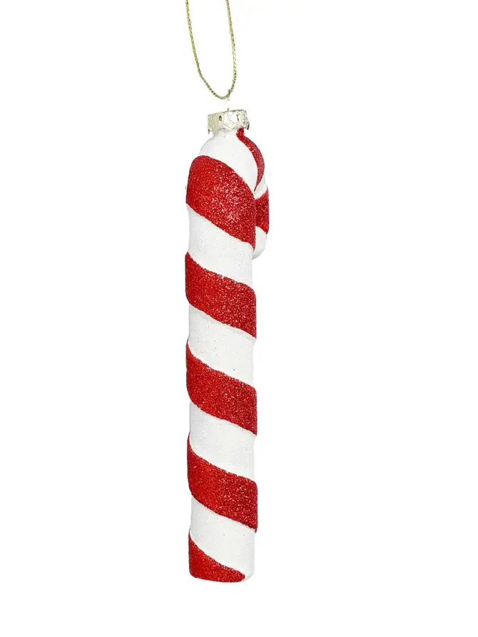 Zawieszka EVI RED laska świąteczna czerwona 14 cm