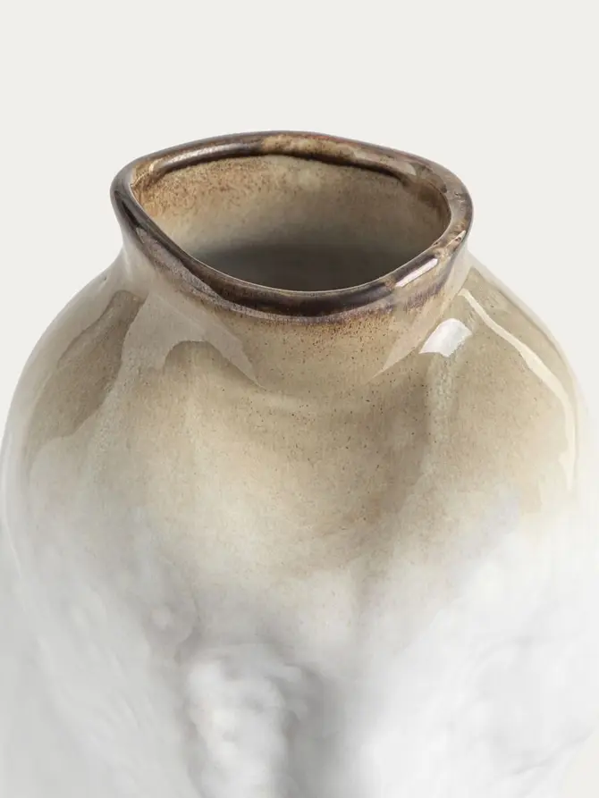 Wazon ATELYA gnieciony z efektem gradientu ceramiczny 14,7x12,8x21,5 cm