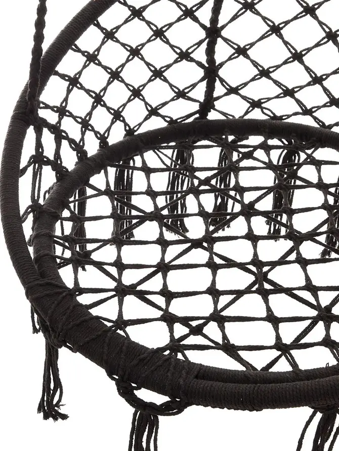 Huśtawka CIRCLE czarna 82x60x115-138 cm