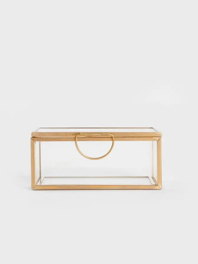 Szkatułka na biżuterię GRAZIA mini złota 9x4x5cm