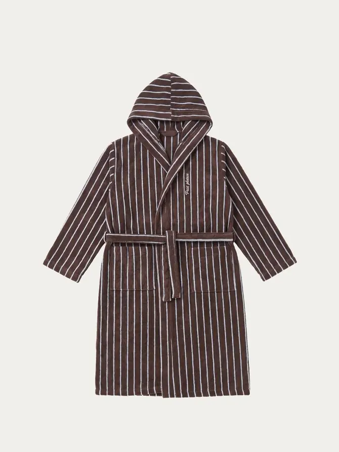 Szlafrok MON PARIS w niebieskie paski L/XL