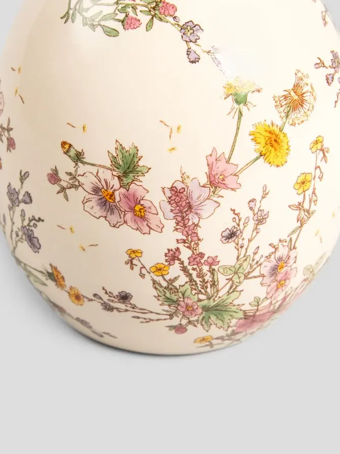 Figurka MEADOW jajko w kwiaty 10x13,5 cm