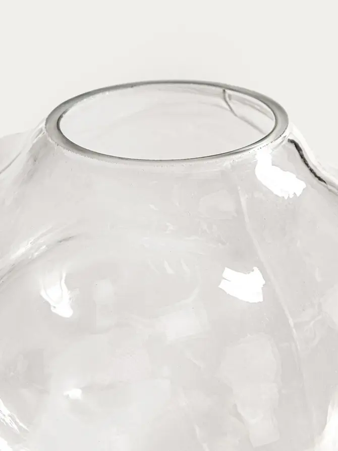 Wazon MALENA transparentny szklany 19x18,5x24,7 cm