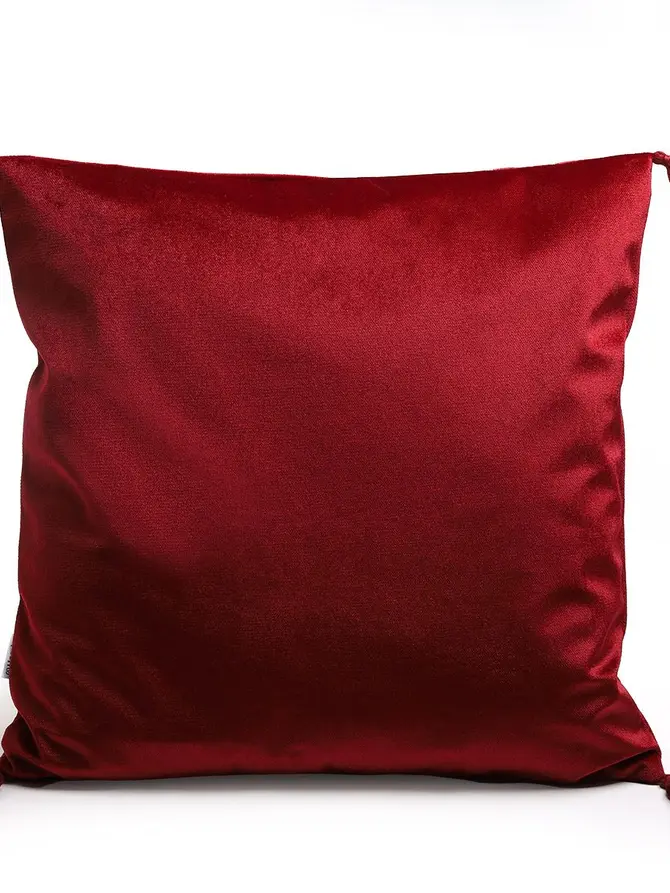 Poszewka LIRA velvetowa bordowa 45x45 cm