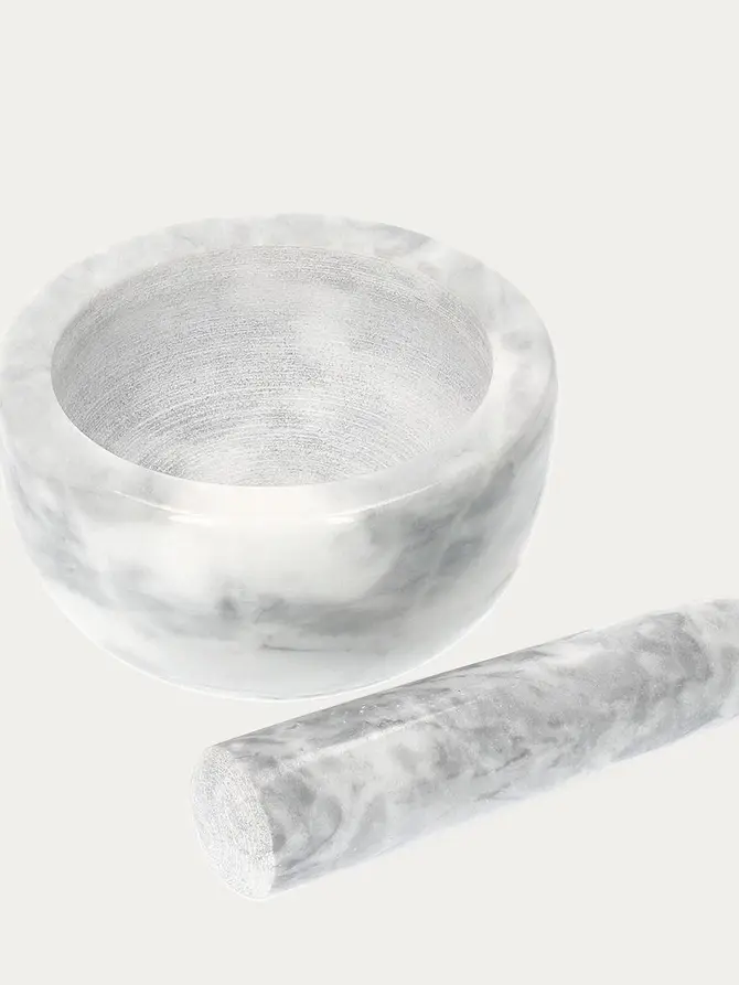 Moździerz MARBLE marmurowy biały 12 cm