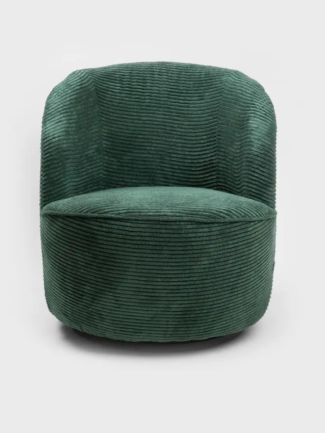 Fotel SVINGEN FASO obrotowy sztruksowy zielony 65.5x77x69cm
