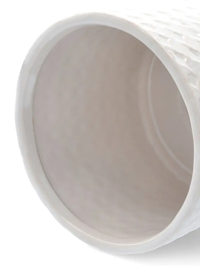 Osłonka RATTAN z motywem rattanu kremowa 16x14,5 cm